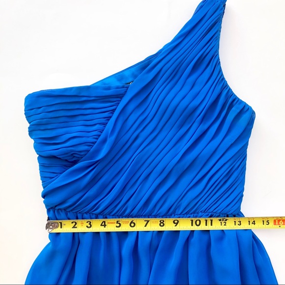 Gianni Bini One Shoulder Blue Cocktail Dress sz 6 - Picture 2 of 7